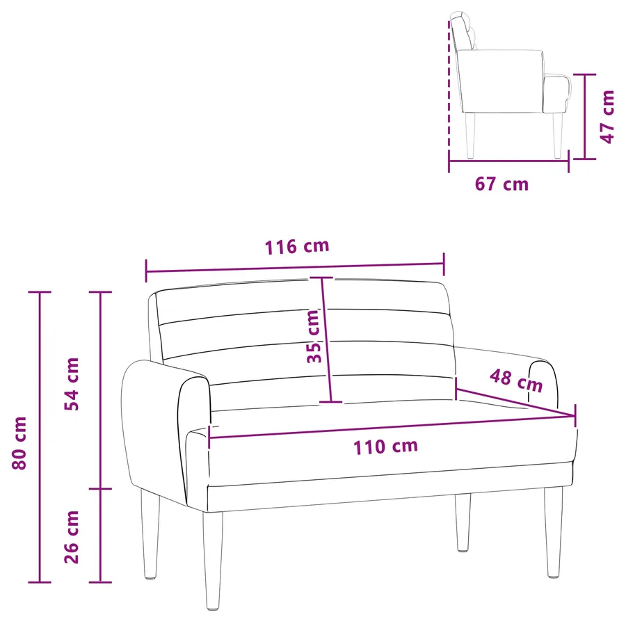 Canapé love seat avec capitonnage en boutons Gris clair Tissu - 10