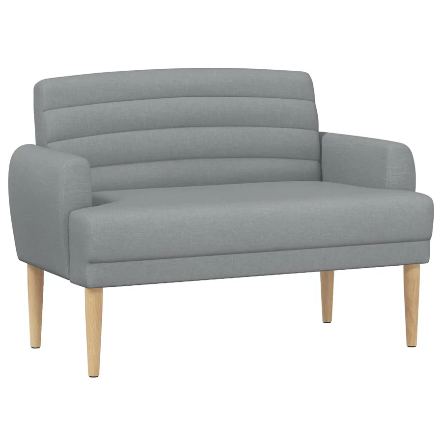 Canapé love seat avec capitonnage en boutons Gris clair Tissu - 2
