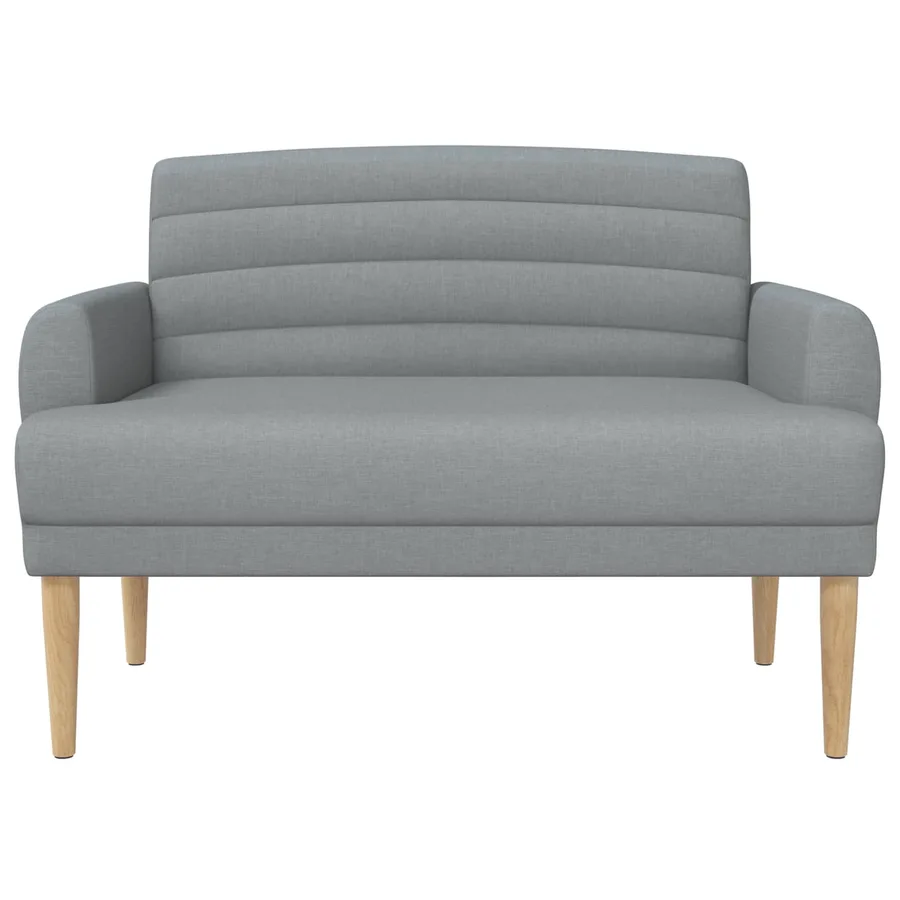 Canapé love seat avec capitonnage en boutons Gris clair Tissu - 3