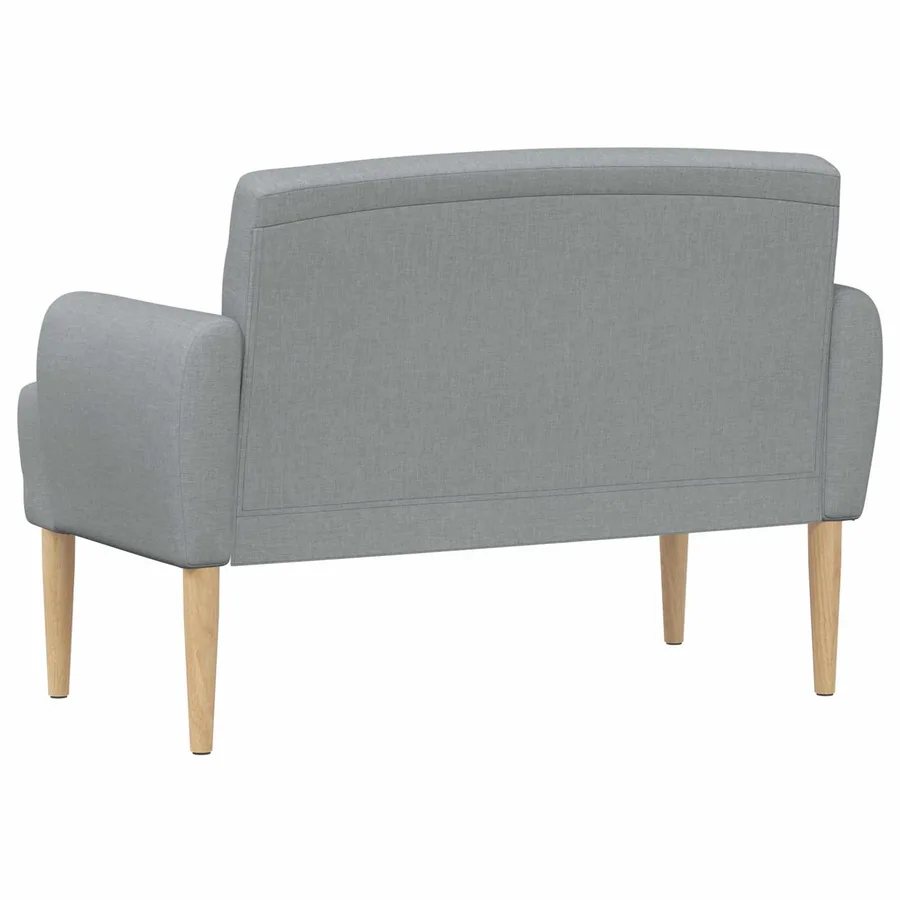 Canapé love seat avec capitonnage en boutons Gris clair Tissu - 5
