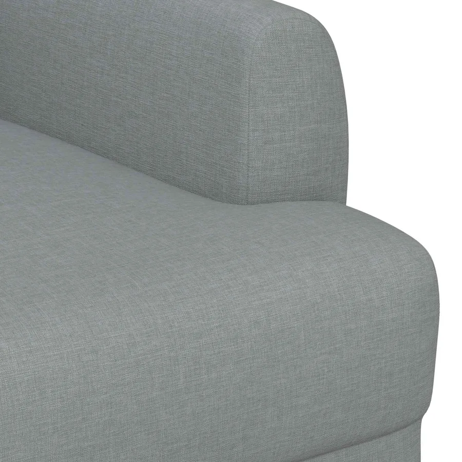 Canapé love seat avec capitonnage en boutons Gris clair Tissu - 6
