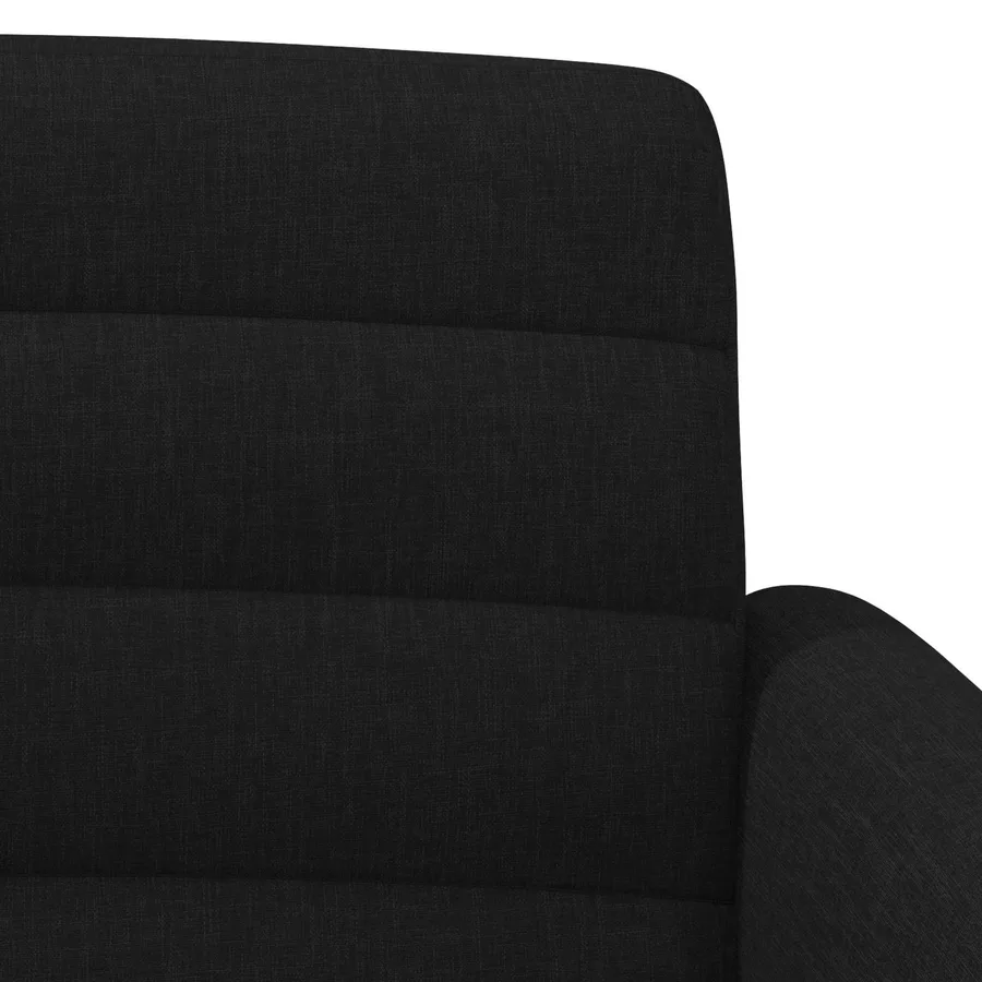Canapé love seat avec capitonnage en boutons Noir Tissu - 7