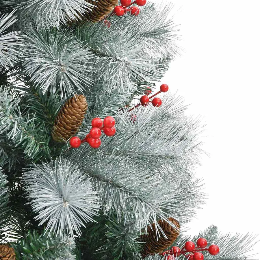 Sapin de Noël artificiel Vert et blanc 210 cm - 8
