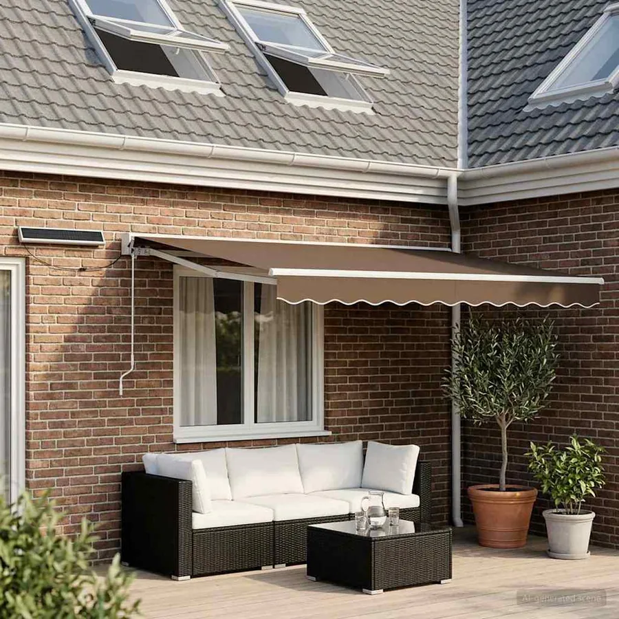 Auvent rétractable électrique Taupe 3,5 x 2,5 m