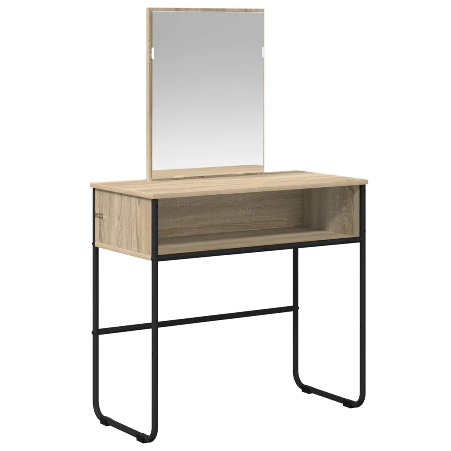 Table de Toilette avec étagère Chêne Sonoma 81 x 40 x 131 cm - 2