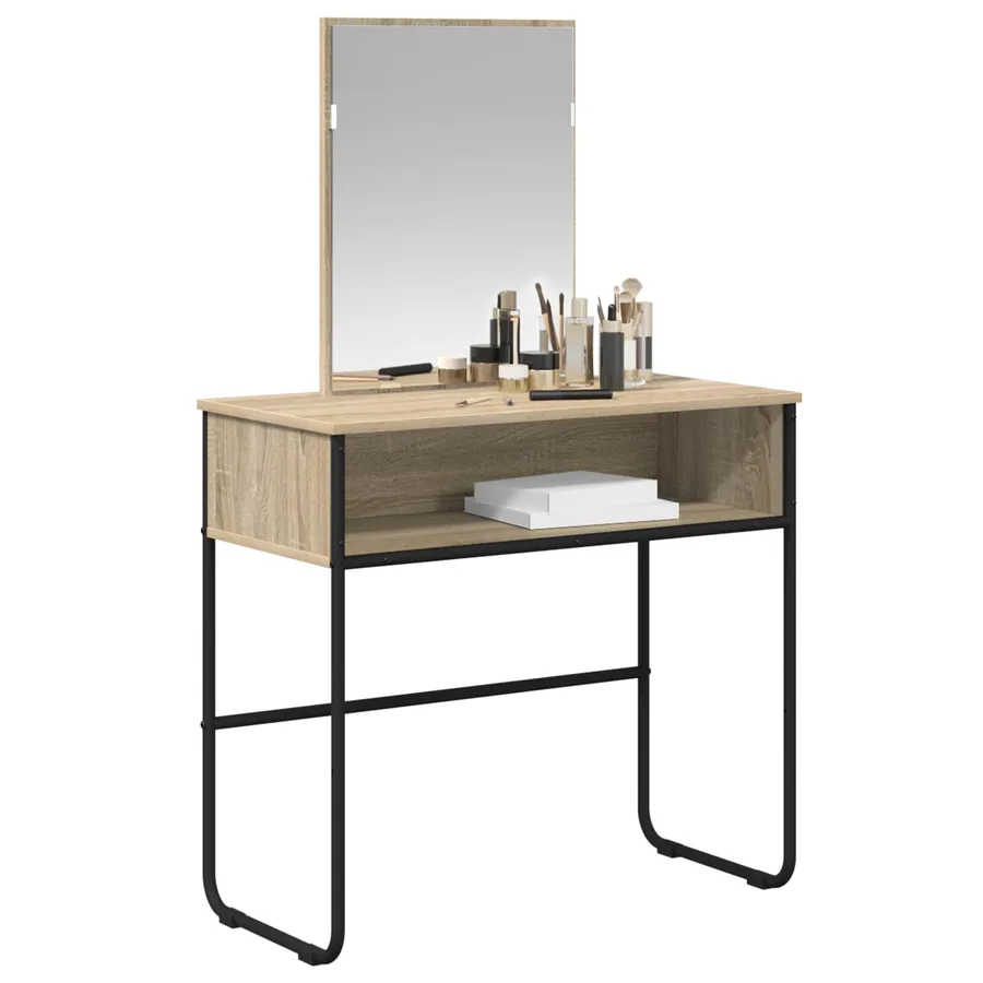 Table de Toilette avec étagère Chêne Sonoma 81 x 40 x 131 cm - 3