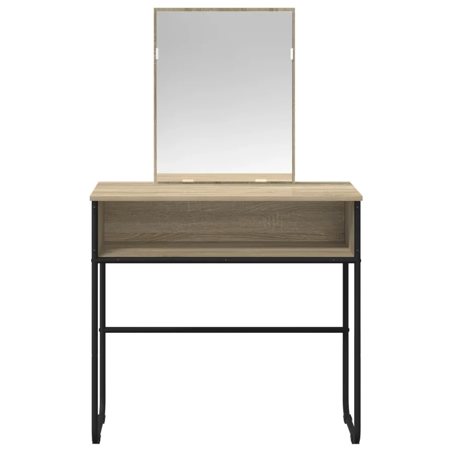Table de Toilette avec étagère Chêne Sonoma 81 x 40 x 131 cm - 4