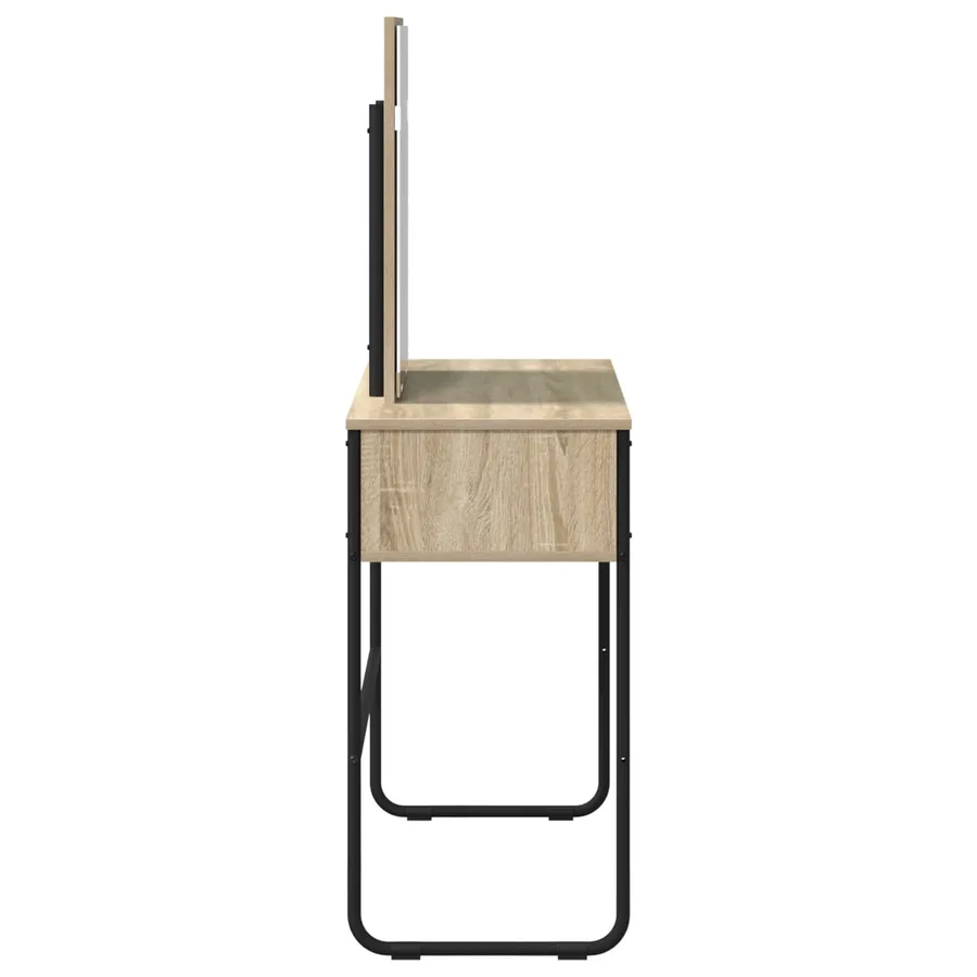 Table de Toilette avec étagère Chêne Sonoma 81 x 40 x 131 cm - 5
