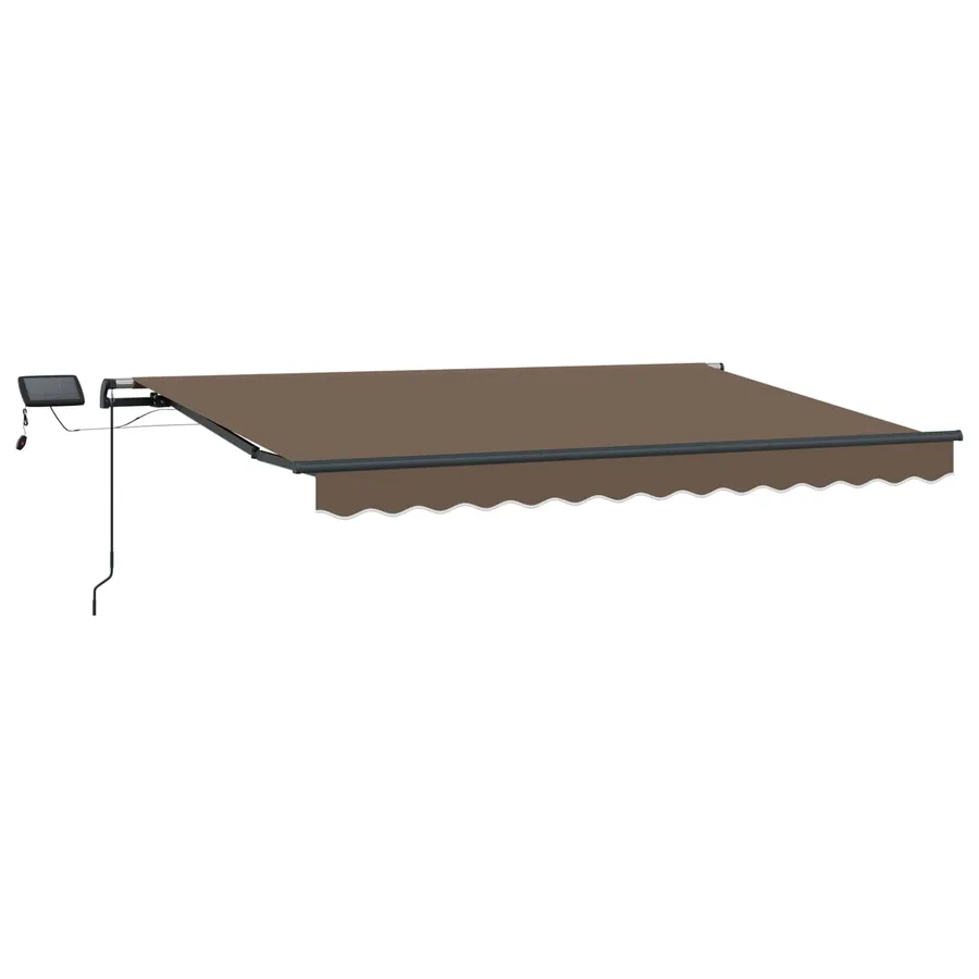 Auvent rétractable Taupe 600 × 300 cm Tissu et Aluminium - 2