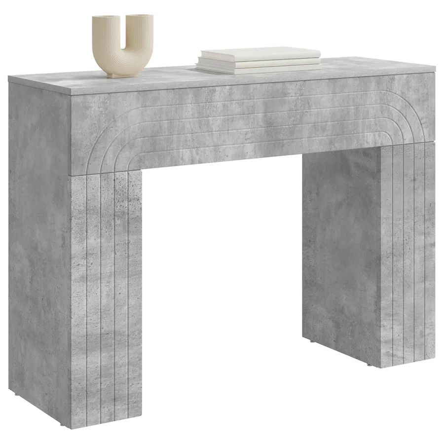 Table basse Gris béton 102 x 35 x 75 cm Bois d'ingénierie - 3