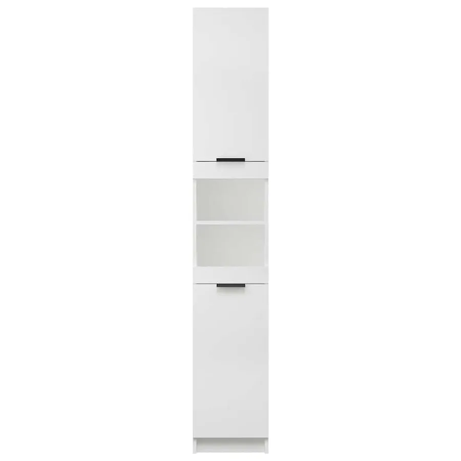 Armoire de salle de bain blanc 32x34x188,5 cm bois d'ingénierie - 7