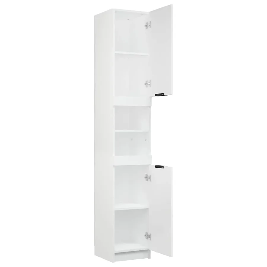 Armoire de salle de bain blanc 32x34x188,5 cm bois d'ingénierie - 8