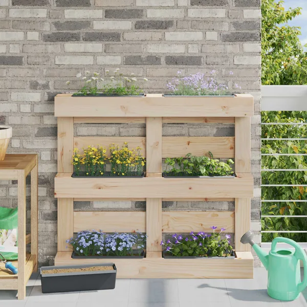 Caisses à fleurs pour palettes Euro 24 pcs Gris