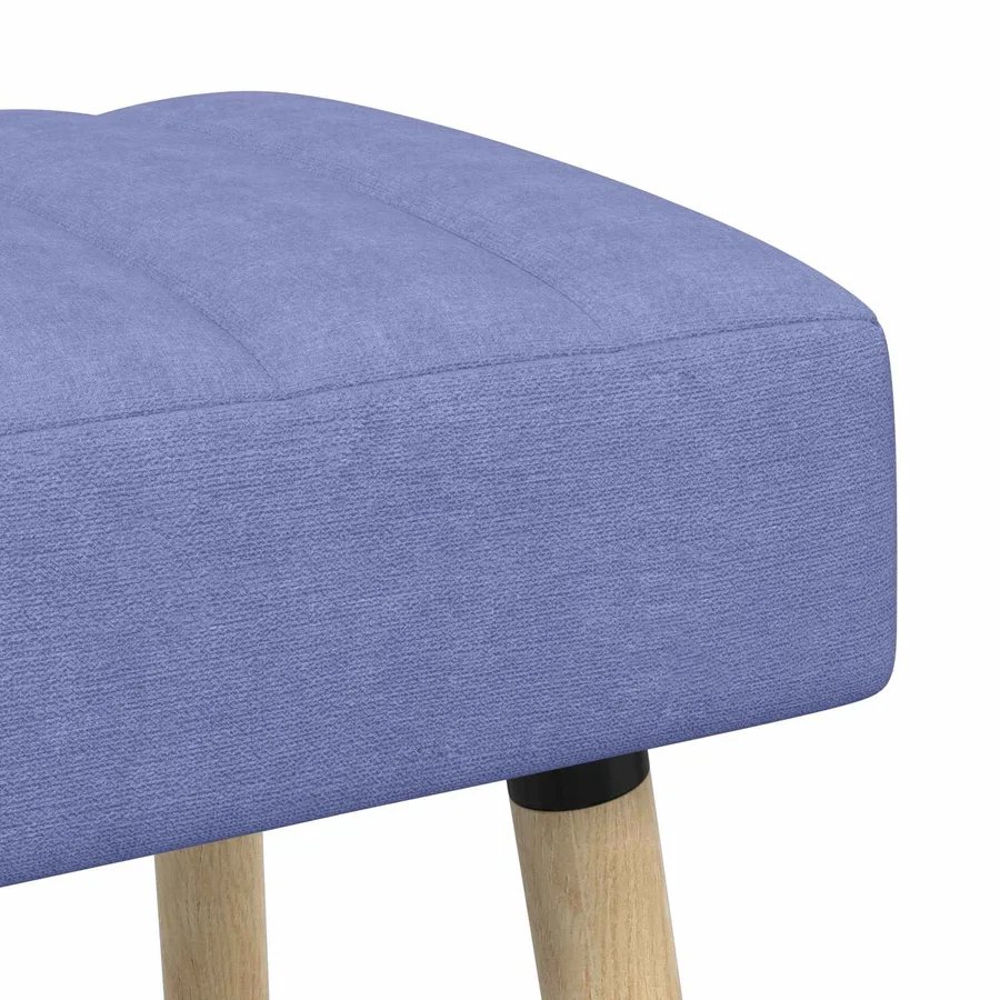 Banc capitonné canal Bleu denim 60 x 40 x 45 cm Tissu - 6