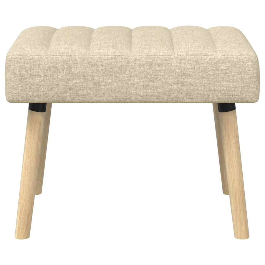 Banc capitonné canal Crème 60 x 40 x 45 cm Tissu - 6