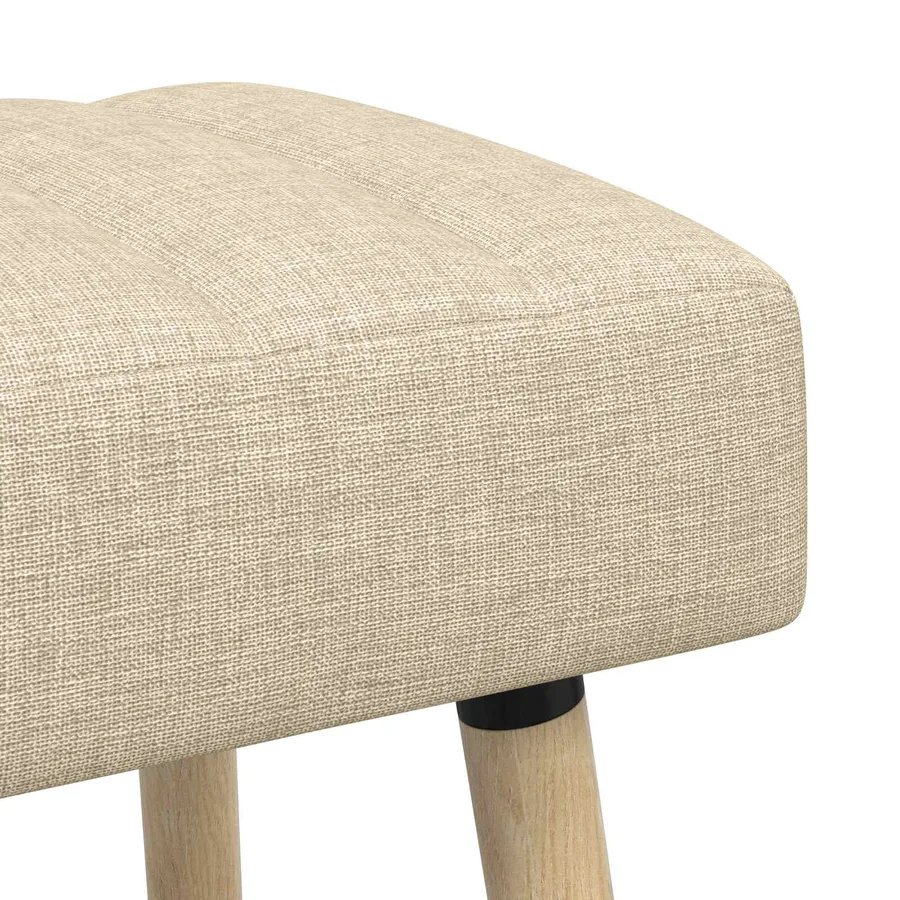 Banc capitonné canal Crème 60 x 40 x 45 cm Tissu - 7