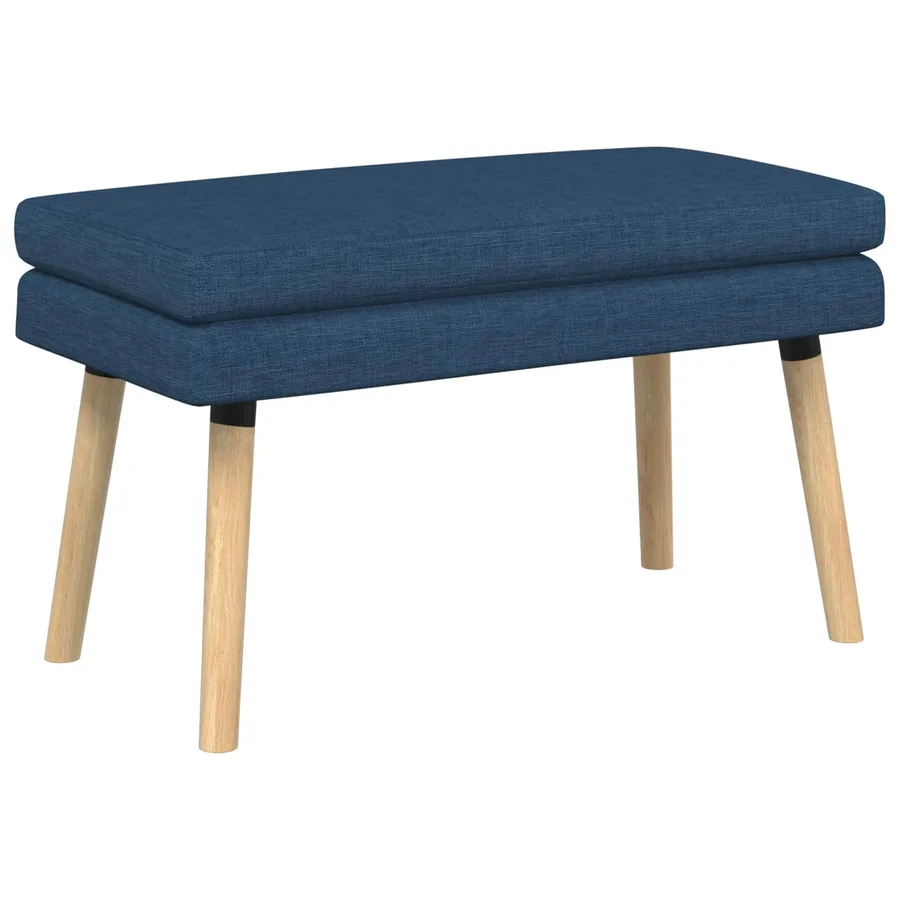Banc à double couche Bleu 80 x 40 x 47 cm Tissu - 2