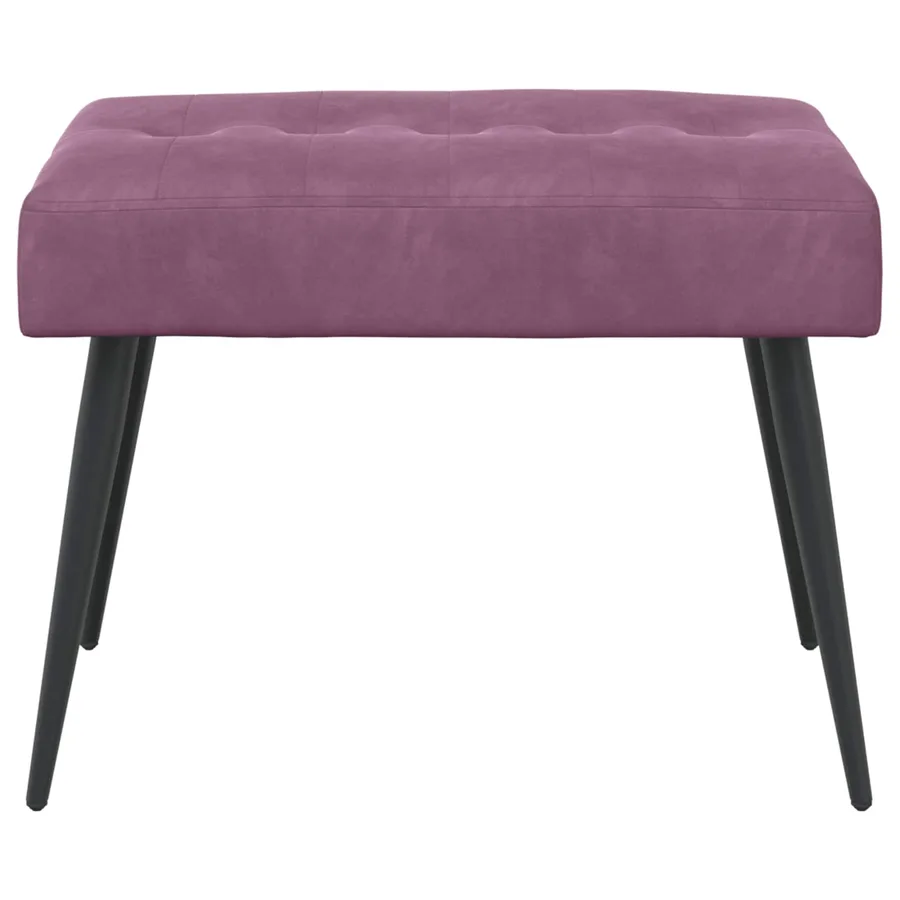 Banc avec capitonnage bouton Pourpre 60 x 40 x 45 cm Velours - 5