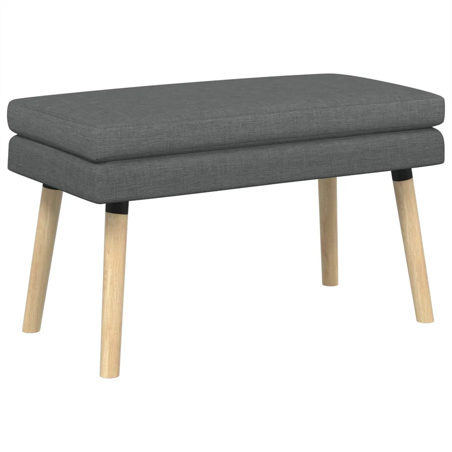 Banc à double couche Gris foncé 80 x 40 x 47 cm Tissu - 2