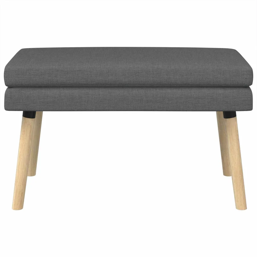 Banc à double couche Gris foncé 80 x 40 x 47 cm Tissu - 5