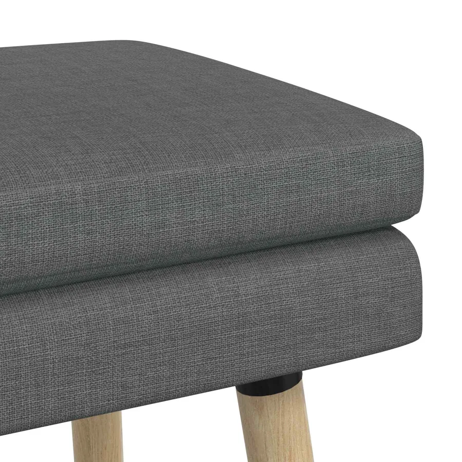 Banc à double couche Gris foncé 80 x 40 x 47 cm Tissu - 6