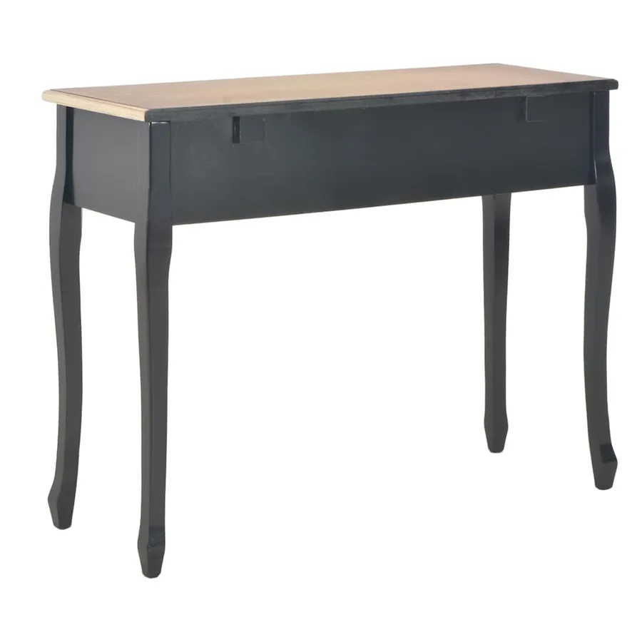 Table de console et coiffeuse avec 3 tiroirs Noir - 5