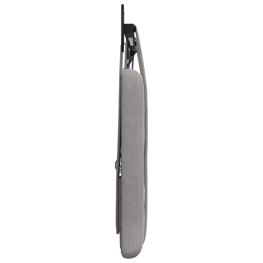 Tête de lit suspendue Avec lumière LED Gris clair Velours - 7