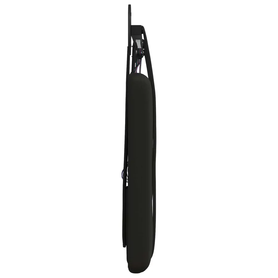 Tête de lit suspendue Avec lumière LED Noir Simili cuir - 7