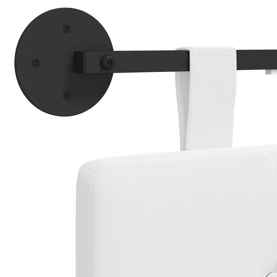 Tête de lit suspendue Avec lumière LED Blanc Tissu - 8