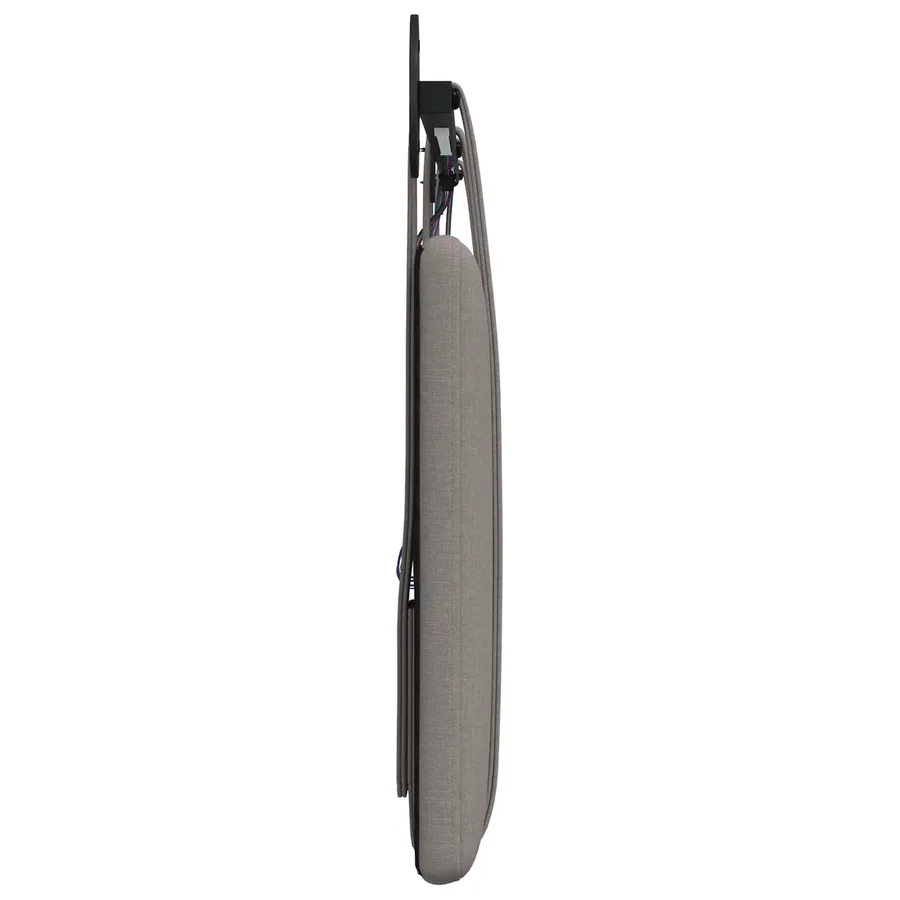 Tête de lit suspendue Avec lumière LED Taupe Tissu - 7