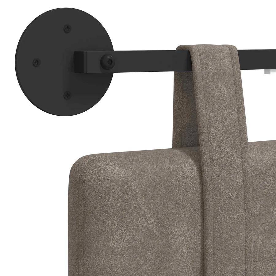 Tête de lit suspendue Avec lumière LED Gris PU antique - 8