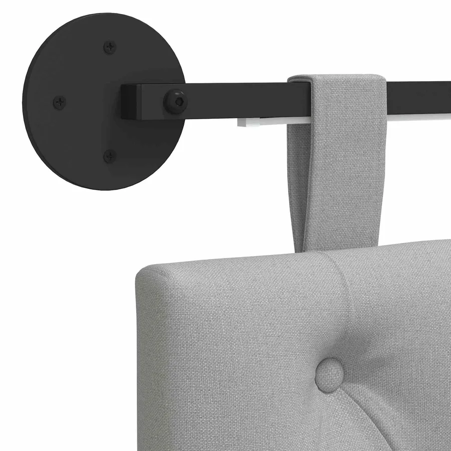 Tête de lit suspendue Gris nuage Tissu - 10