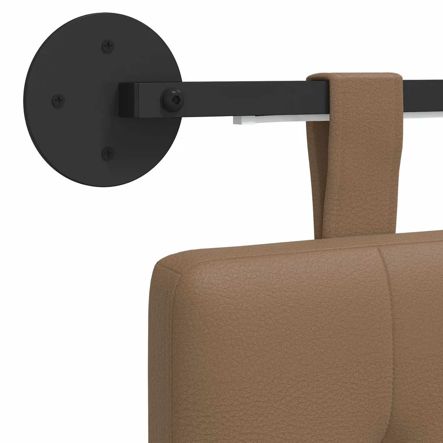 Tête de lit suspendue Avec lumière LED Cappuccino Simili cuir - 10