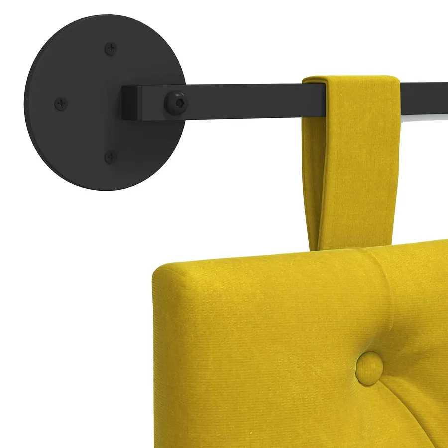 Tête de lit suspendue Avec lumière LED Jaune Velours - 10