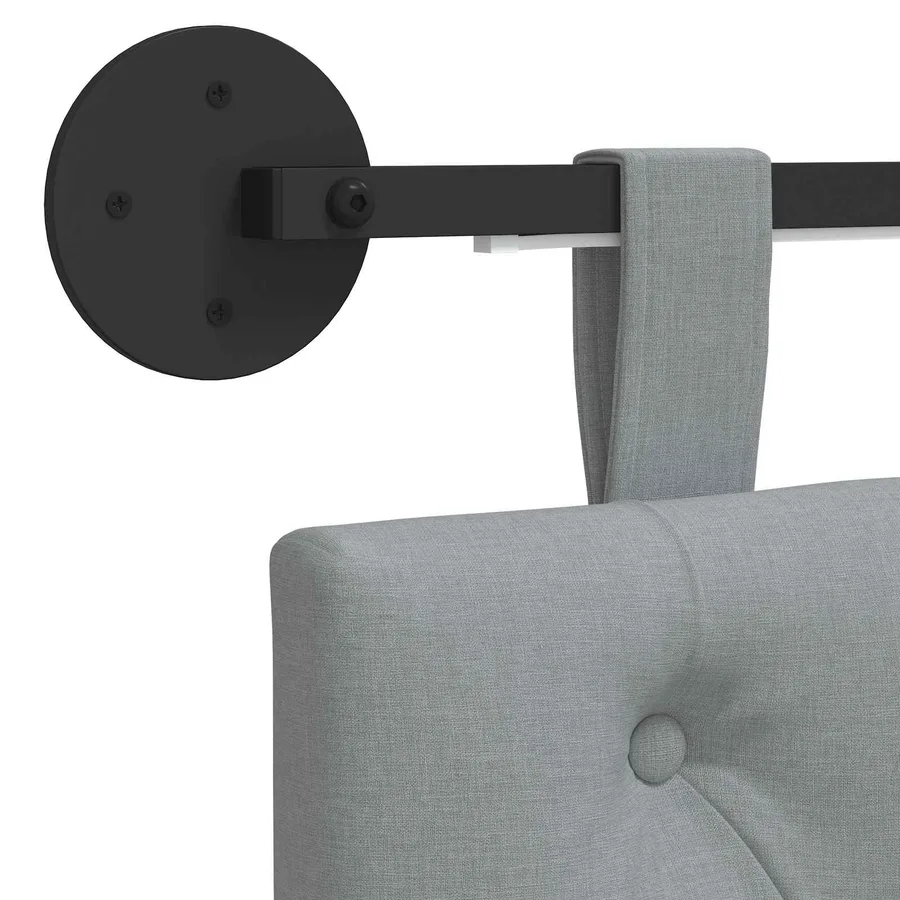 Tête de lit suspendue Avec lumière LED Gris clair Tissu - 10