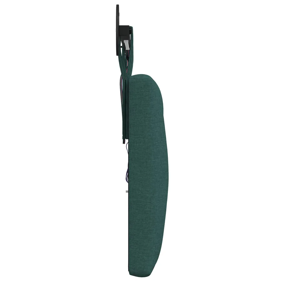 Tête de lit suspendue Avec lumière LED Vert foncé Tissu - 7