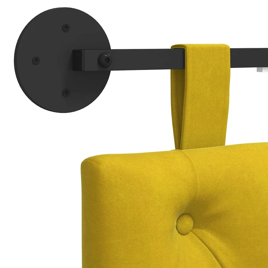 Tête de lit suspendue Avec lumière LED Jaune Velours - 8