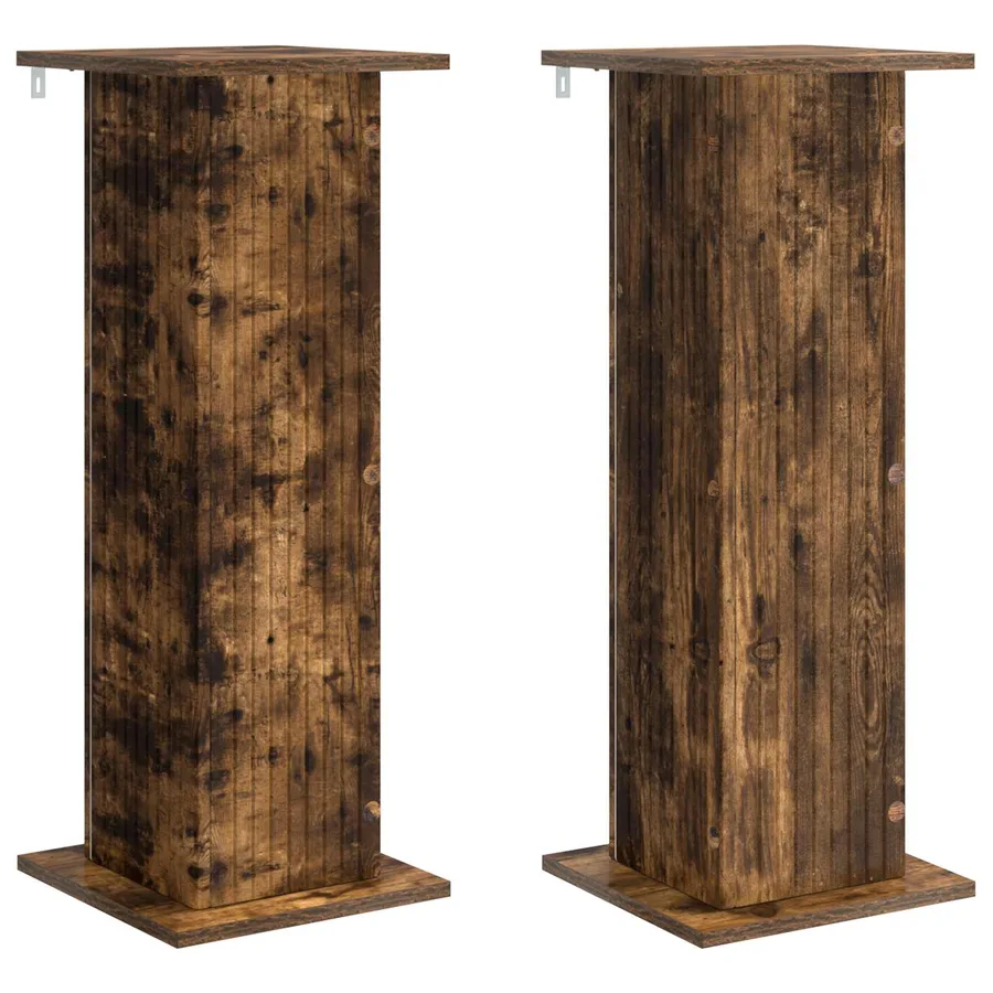 Support de Plante 2 pcs Chêne fumé 30,5 x 30 x 80,5 cm - 2