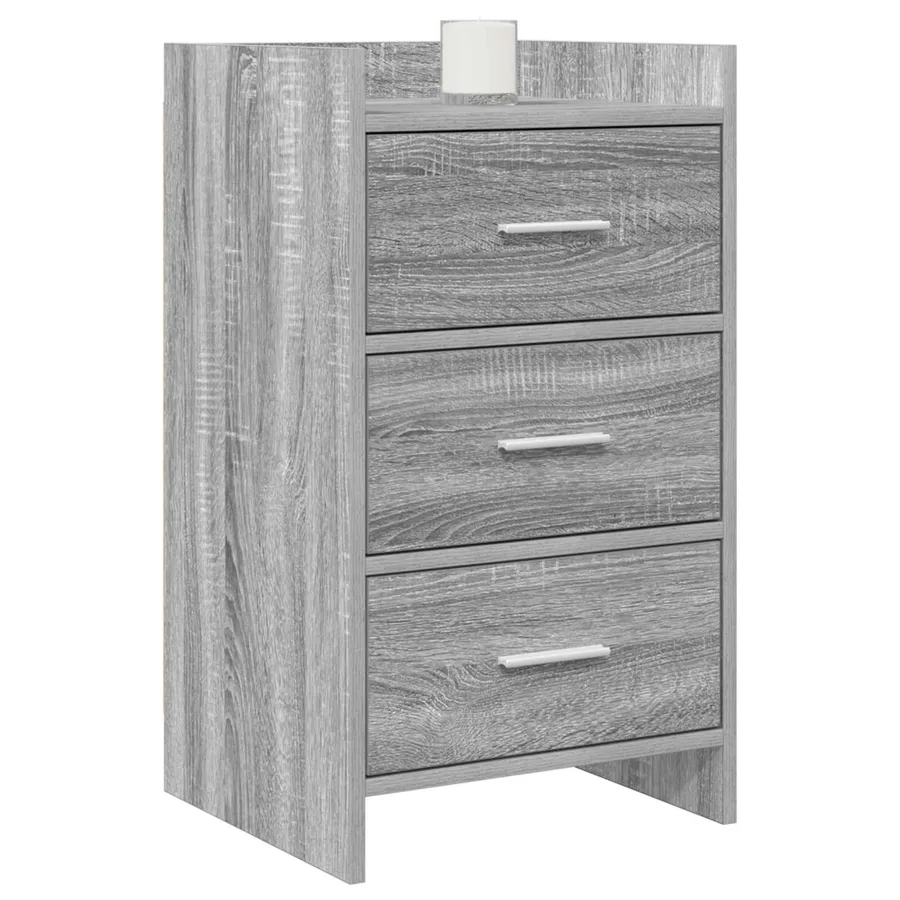 Tables de chevet Sonoma gris 40 x 36 x 70 cm Bois d'ingénierie - 2