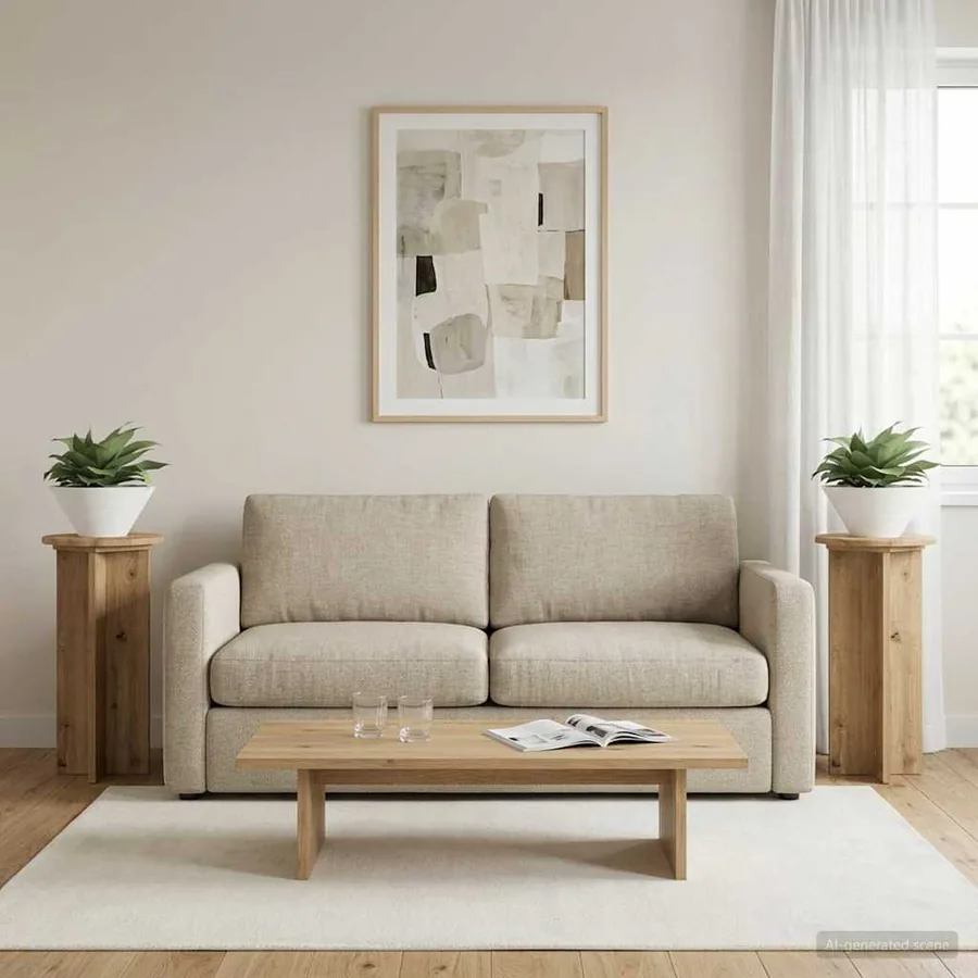 Support de Plante 2 pc Chêne artisanal 29,5 x 29,5 x 60 cm