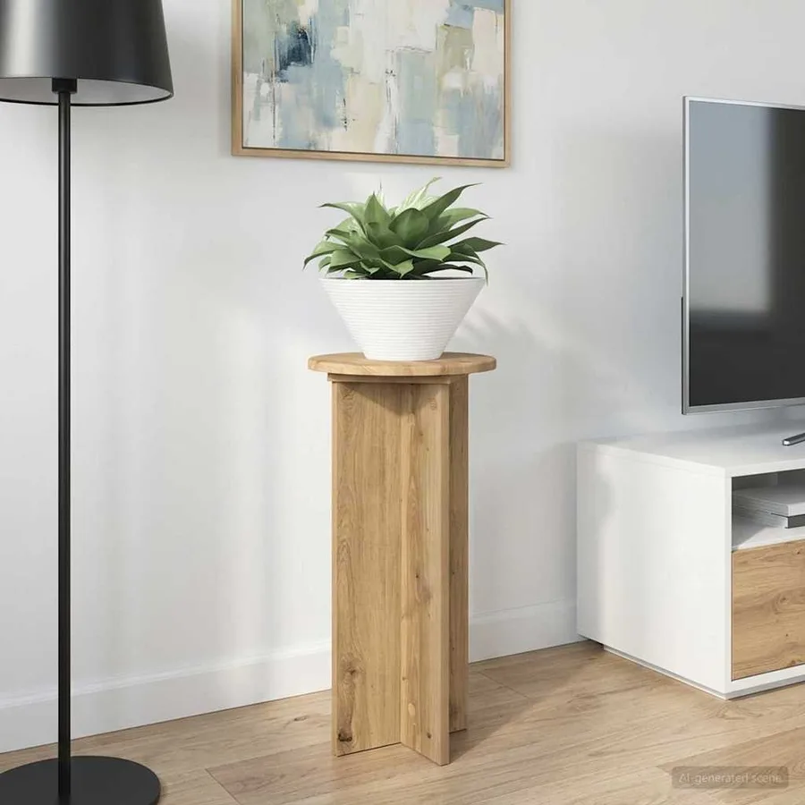 Support de Plante 2 pc Chêne artisanal 29,5 x 29,5 x 60 cm - 4