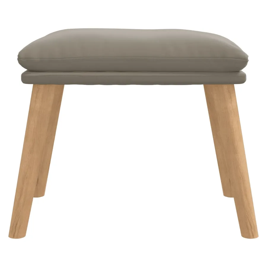 Repose-pied Gris clair 45x29,5x35 cm Velours - 3