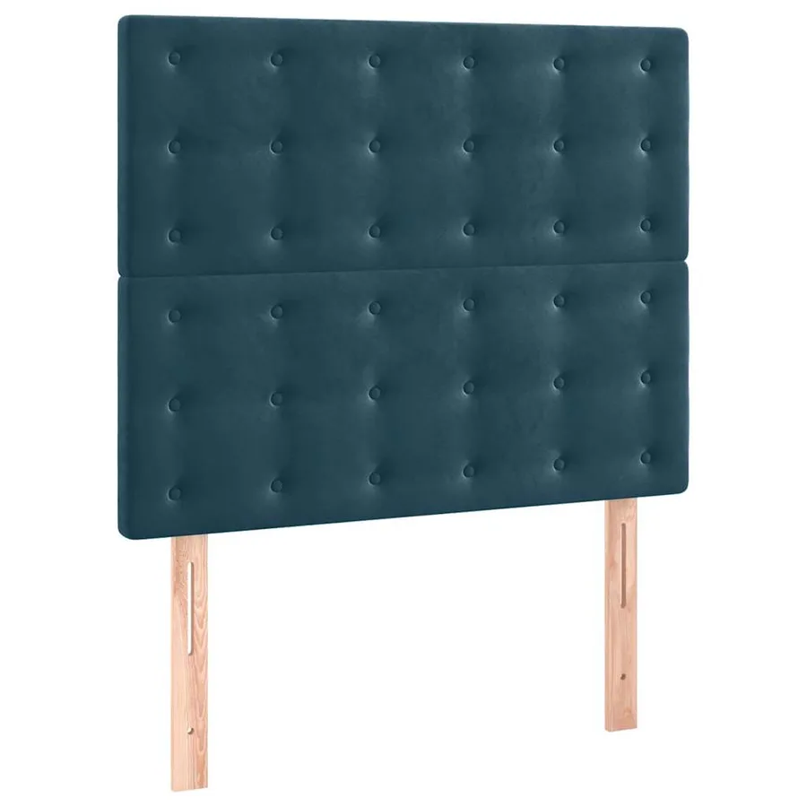 Tête de lit Bleu foncé 80x5x118/128 cm Velours - 2