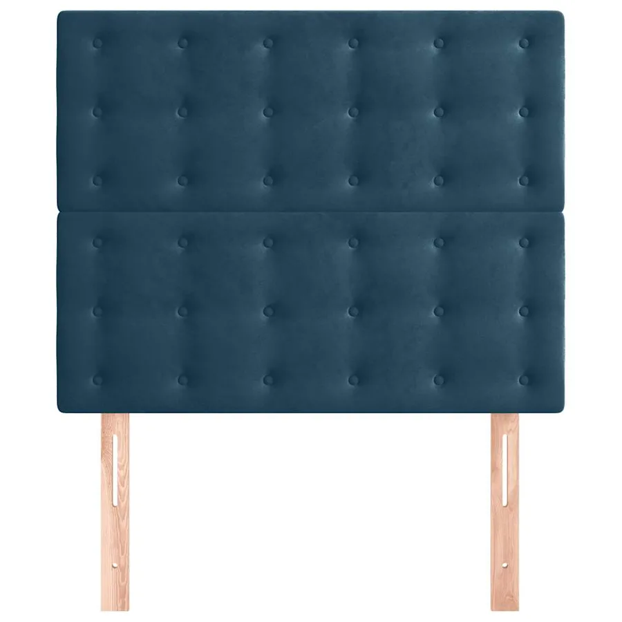 Tête de lit Bleu foncé 80x5x118/128 cm Velours - 3