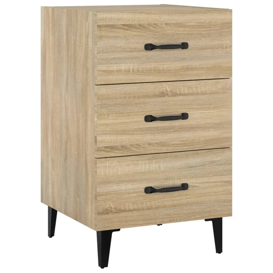 Table de chevet chêne sonoma 40x40x66 cm bois d'ingénierie - 2