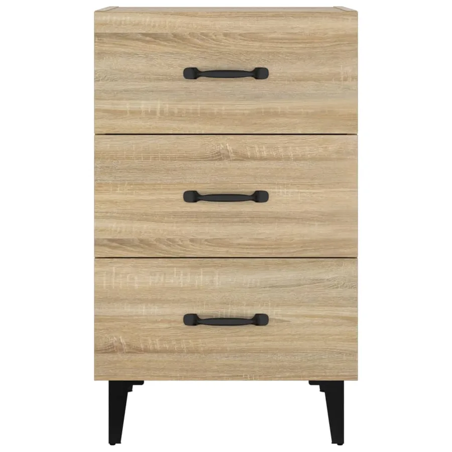 Table de chevet chêne sonoma 40x40x66 cm bois d'ingénierie - 3