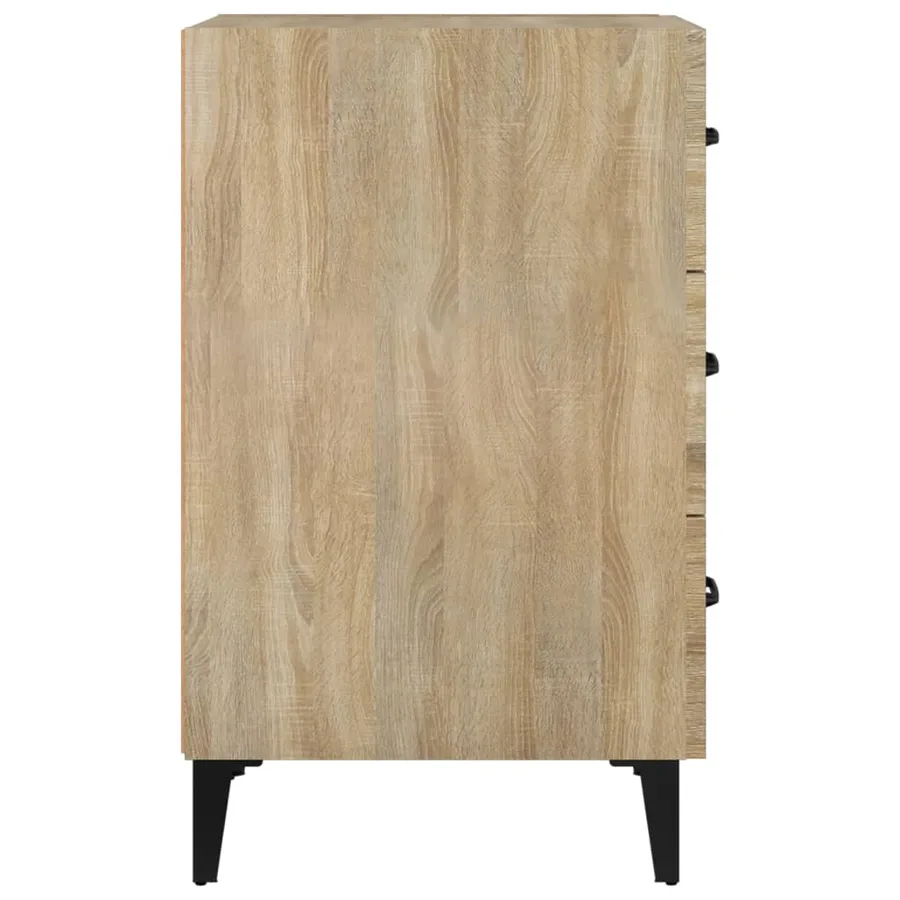 Table de chevet chêne sonoma 40x40x66 cm bois d'ingénierie - 4