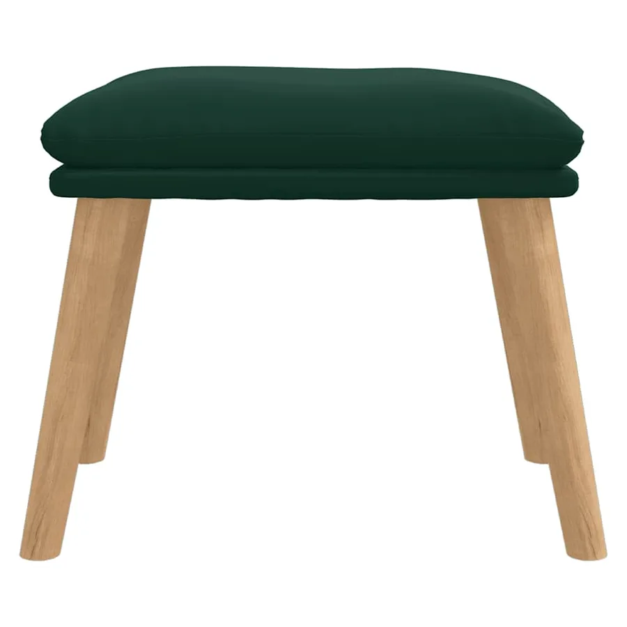 Repose-pied Vert foncé 45x29,5x35 cm Velours - 3