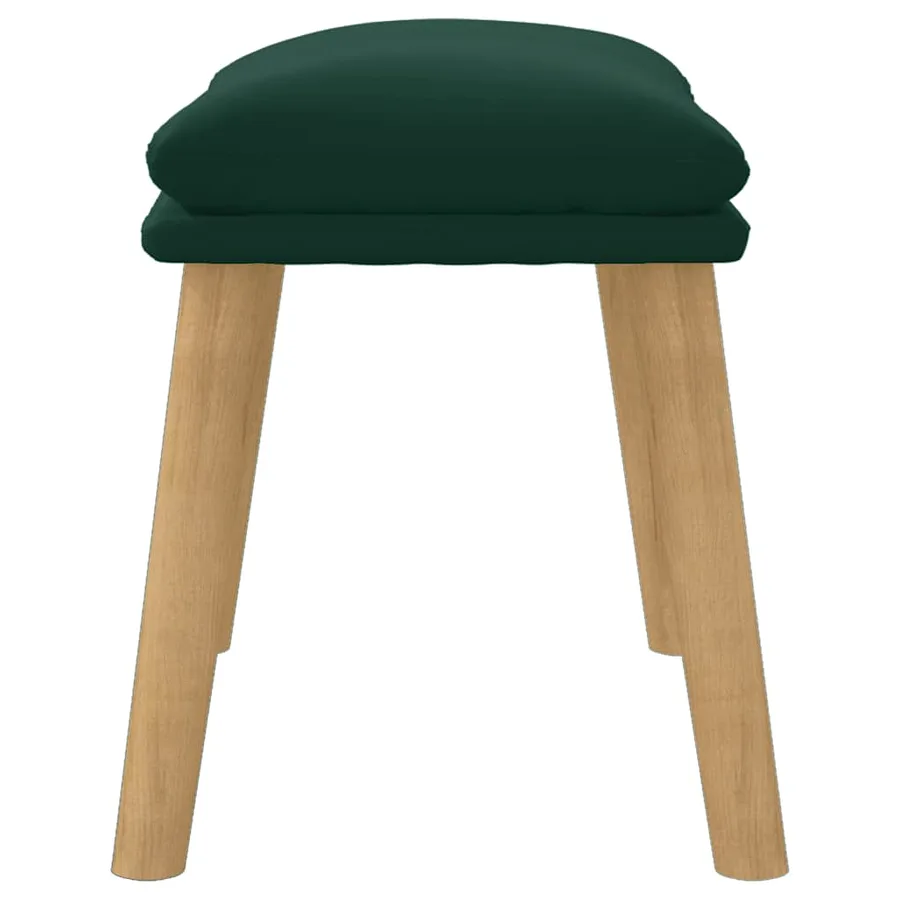 Repose-pied Vert foncé 45x29,5x35 cm Velours - 4