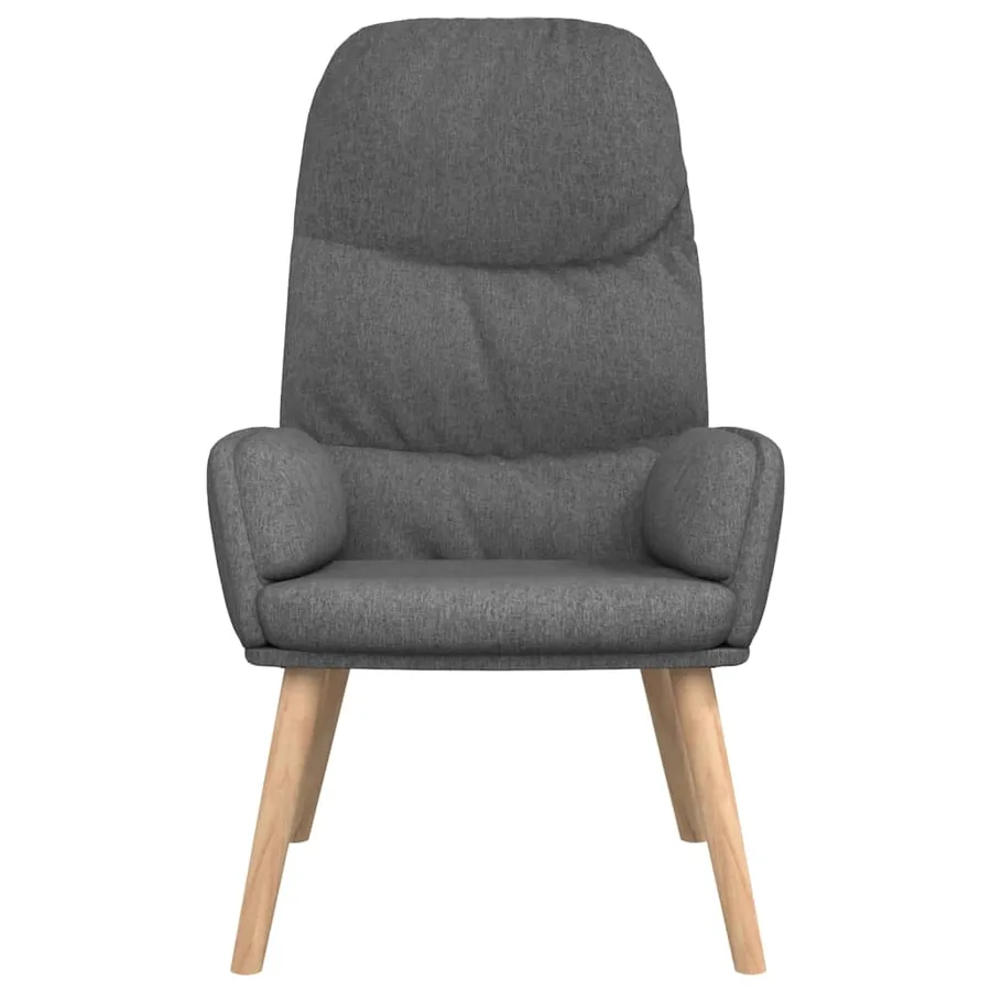 Chaise de relaxation avec tabouret Gris clair Tissu - 7